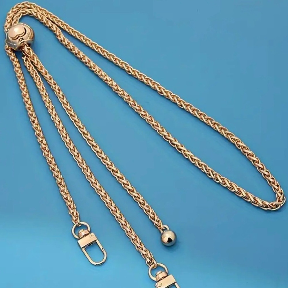 6636-Adjustable Bag Chain - Gold Tone Finish - 47 "